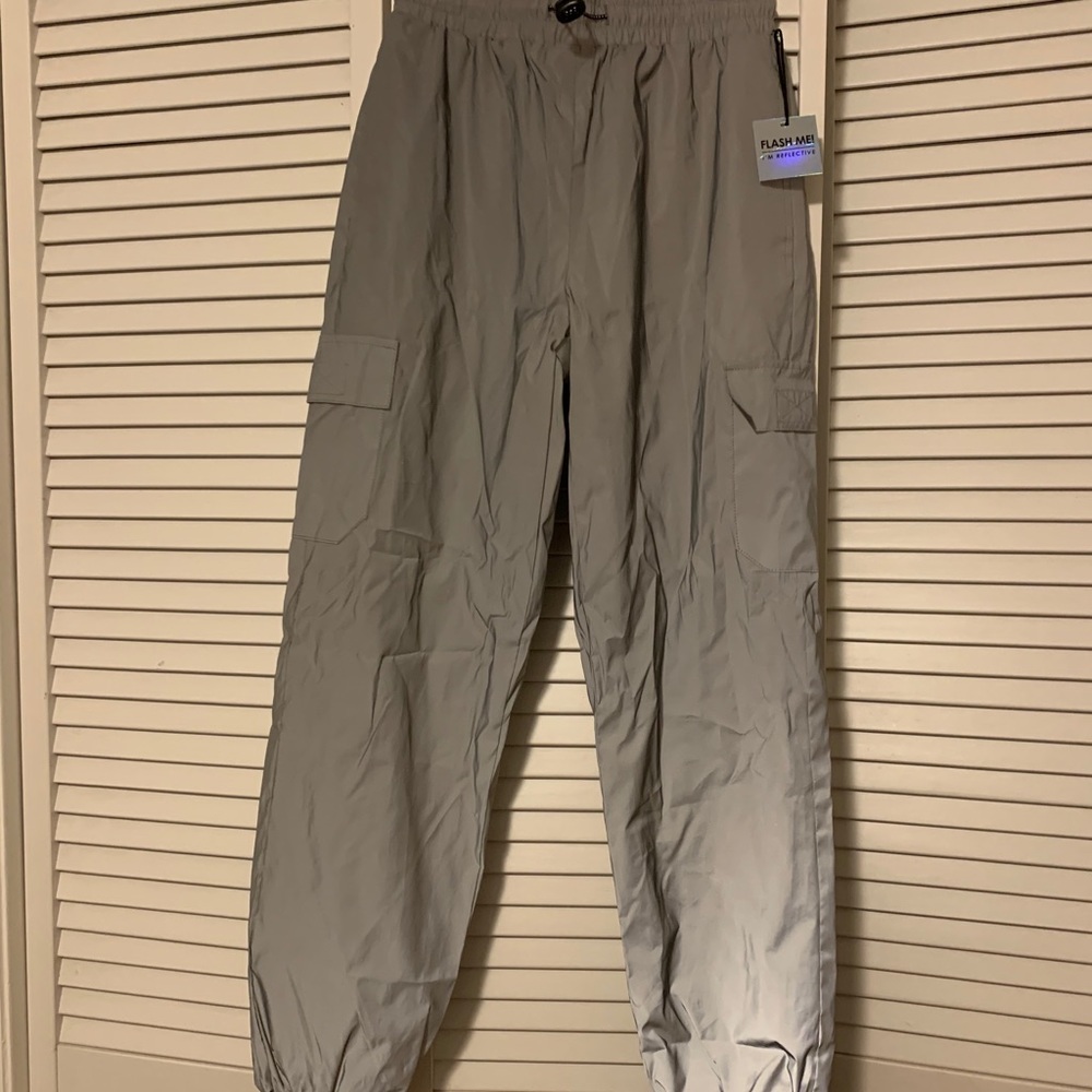 reflective flash cargo pants